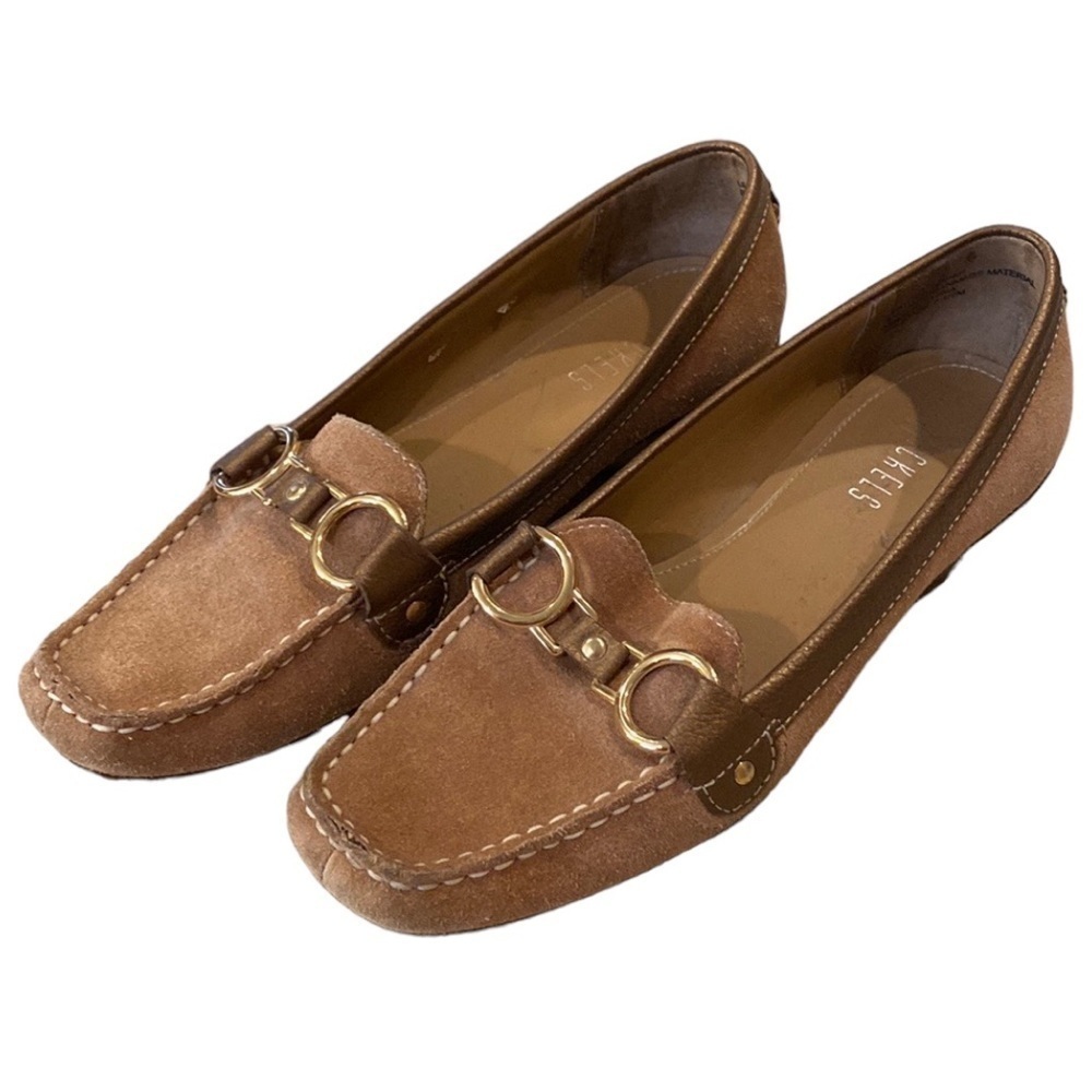 NICKELS- Vintage Tan Suede Loafers- size 7.5